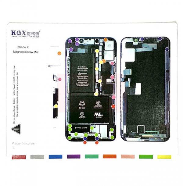 Магнитный коврик для ремонта iPhone X (со схемой разбора)