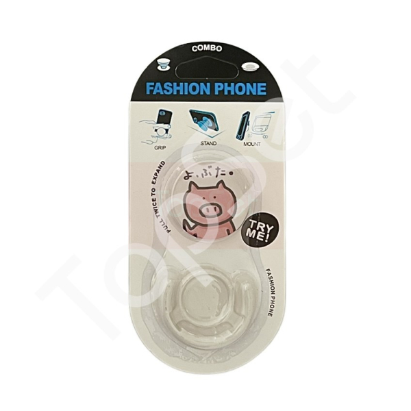Автомобильный держатель Pop Socket Z1173 (наклейка, хрюшка) Белый