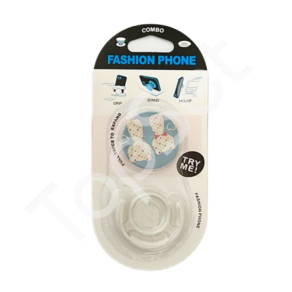Автомобильный держатель Pop Socket Z1386 (наклейка, кошечки-собачки) Белый