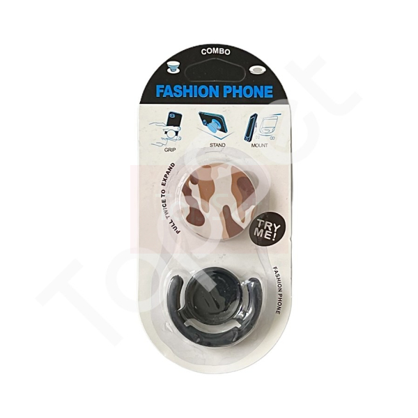 Автомобильный держатель Pop Socket Z583 (наклейка, камуфляж) Черный