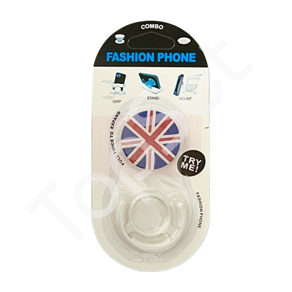 Автомобильный держатель Pop Socket Z843 (наклейка, флаги) Белый