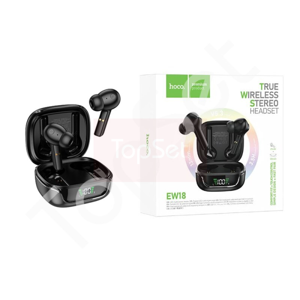 Беспроводные наушники Bluetooth Hoco EW18 (TWS, вакуумные) Черный