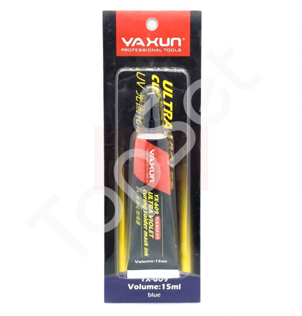 Клей УФ YAXUN YX-609 UV Mask Ink (синий, 15 мл.)