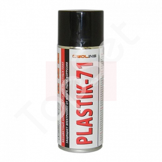 Спрей-очиститель Solins PLASTIK-71/Plastik71 (акриловый лак для печатных плат) (150 мл.)