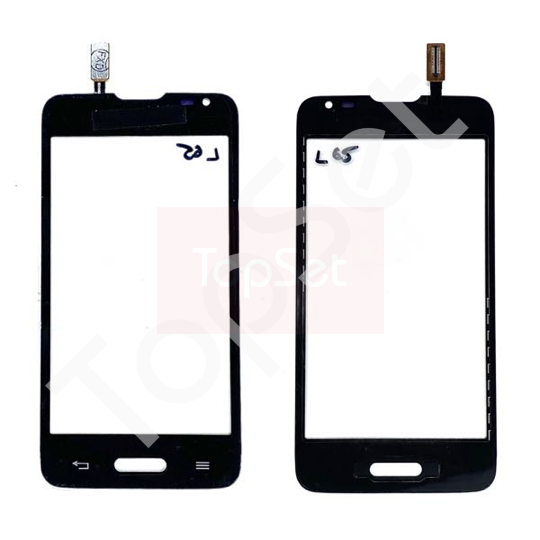 Тачскрин LG D280 (L60 Dual) Черный (с вырезом под кнопку home)