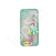 Чехол Teddy с цепочкой и мишкой iPhone 12 Pro Max Мятный