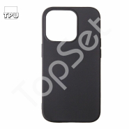 Силиконовый чехол "LP" iPhone 14 TPU (черный непрозрачный) европакет