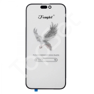 Стекло (переклей) iPhone 15 в сборе с OCA пленкой Черный - ОРИГИНАЛ (Feaglet)