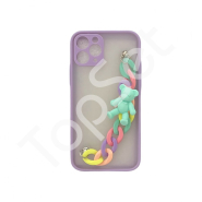 Чехол Teddy с цепочкой и мишкой iPhone 11 Pro Фиалка