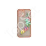 Чехол Teddy с цепочкой и мишкой iPhone 13 Pro Max Розовый