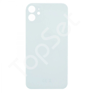 Задняя крышка iPhone 11 Белый (стекло, узкий вырез под камеру, логотип)