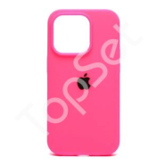 Чехол силиконовый iPhone 14 Pro/14Pro Silicone Case (с закрытым низом) Фуксия