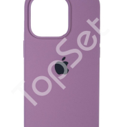 Чехол силиконовый iPhone 14 Silicone Case (с закрытым низом) Пыльно-фиолетовый