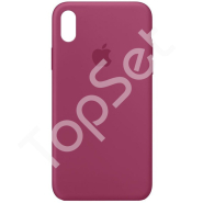 Чехол силиконовый iPhone X/iPhone Xs Silicone Case Красно-пурпурный