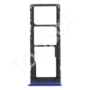 Контейнер SIM/SIM Лоток Tecno Spark 4 (KC8)/Tecno Camon 12 (CC7) Cиний