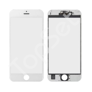 Стекло (переклей) iPhone 6S в сборе с рамкой и OCA пленкой Белое