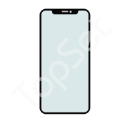 Стекло (переклей) iPhone Xs Черное