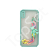 Чехол Teddy с цепочкой и мишкой iPhone X/Xs Мятный