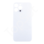Задняя крышка iPhone 13 Pro (A2640) Белый (стекло, монолит, широкий вырез под камеру, логотип) - ПРЕМИУМ