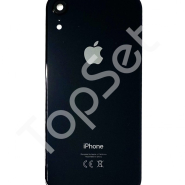 Задняя крышка iPhone Xr в сборе со стеклом камеры Черный - ПРЕМИУМ