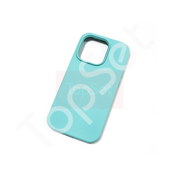 Чехол силиконовый iPhone 14 Pro/14Pro Silicone Case (с закрытым низом) Тиффани