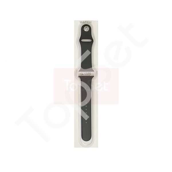 Монобраслет Apple Watch Silicone Band 38/40/41 мм Черный (18) Монобраслет Apple Watch Silicone Band 38/40/41 мм Черный (18)