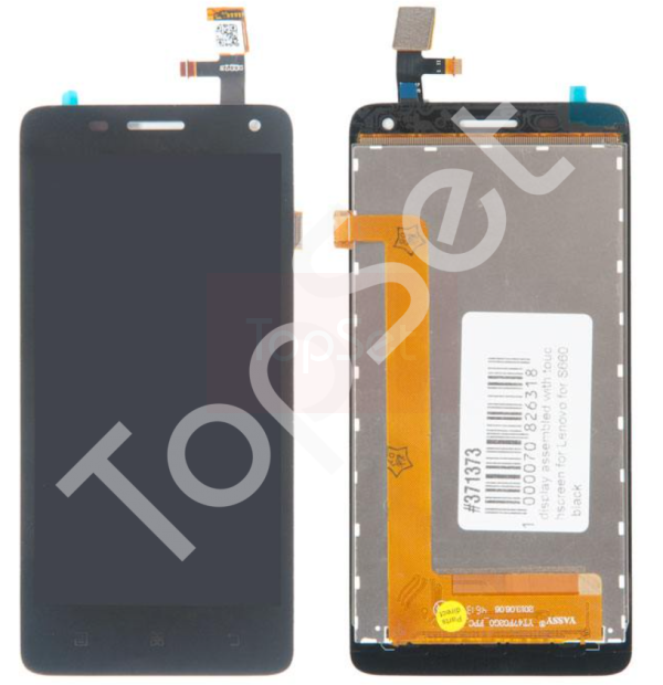 Дисплей Lenovo S660 в сборе с тачскрином Черный
