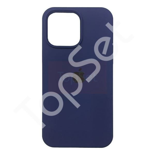 Чехол силиконовый iPhone 14 Pro/14Pro Silicone Case (с закрытым низом) Темно-синий Чехол силиконовый iPhone 14 Pro/14Pro Silicone Case (с закрытым низом) Темно-синий