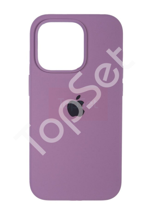 Чехол силиконовый iPhone 14 Silicone Case (с закрытым низом) Пыльно-фиолетовый