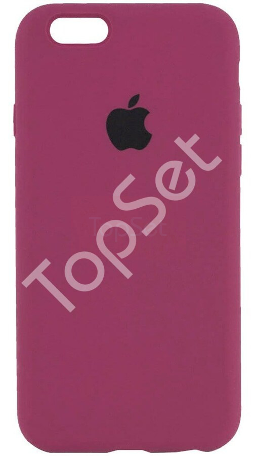 Чехол силиконовый iPhone 6s Silicone Case Красно-пурпурный
