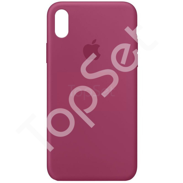 Чехол силиконовый iPhone X/iPhone Xs Silicone Case Красно-пурпурный