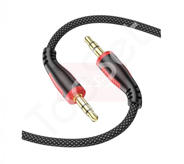 Кабель AUX [3.5 mm - 3.5 mm] Borofone BL14 (оплетка нейлон) Черный