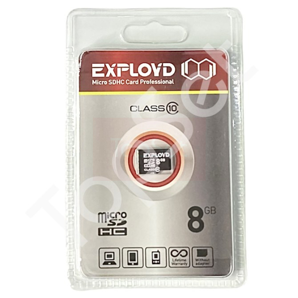 Карта памяти MicroSDHC 8GB Class 10 Exployd без адаптера Карта памяти MicroSDHC 8GB Class 10 Exployd без адаптера