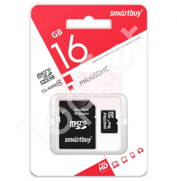 Карта памяти SmartBuy Micro SD 8Гб (class 10) (с адаптером SD) Карта памяти SmartBuy Micro SD 8Гб (class 10) (с адаптером SD)