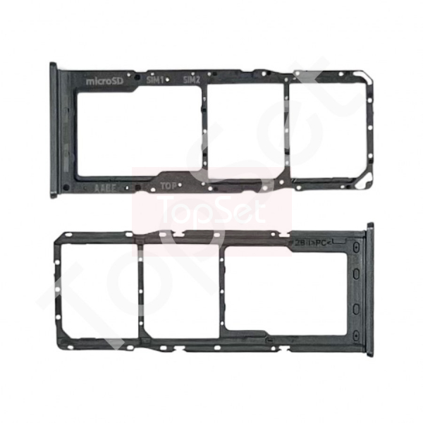 Контейнер SIM/SIM Лоток Samsung A127F (A12 Nacho) Черный