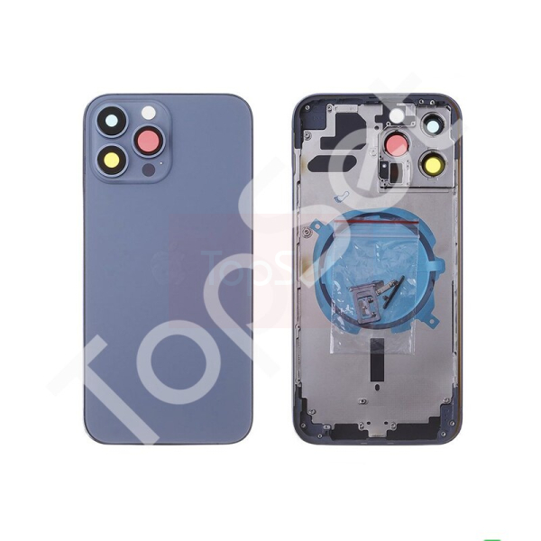 Корпус iPhone 13 Pro Max/13Pro Max/13ProMax (1 Sim) Голубой - ПРЕМИУМ