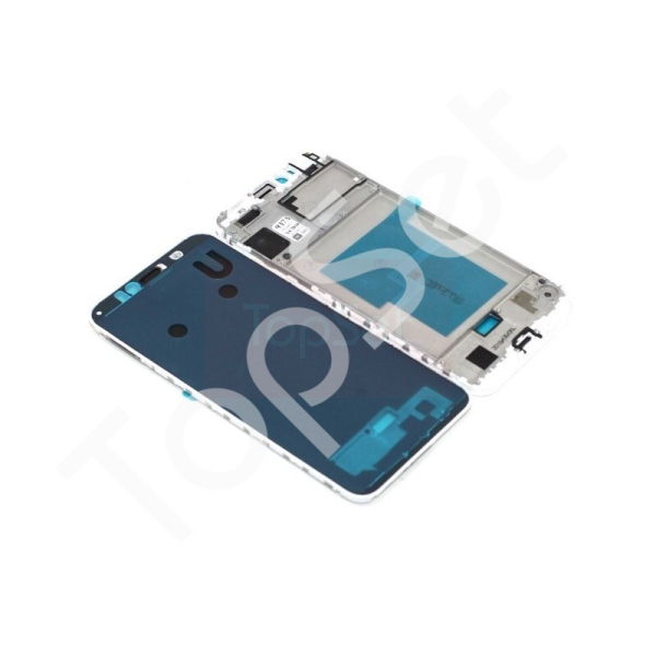Рамка дисплея Huawei Honor 7A Pro/Honor 7C/Y6 2018/Y6 Prime 2018/Nova 2 Lite 2017 (AUM-L29/AUM-L31/AUM-L41/ATU-L31/ATU-L42) Белая - ОРИГИНАЛ-СНЯТЫЙ (АКЦИЯ) (-50%)