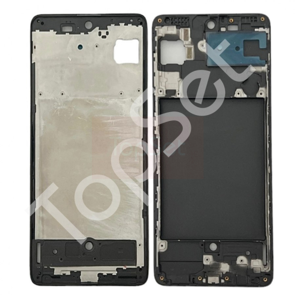 Рамка дисплея Samsung A715F (A71) Черная (возможен дефект ЛКП)