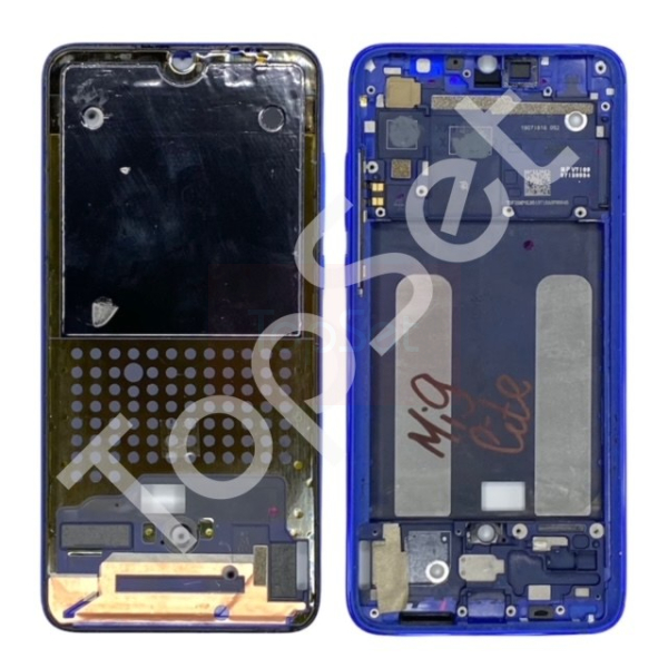 Рамка дисплея Xiaomi Mi 9 Lite/Mi9 Lite/Mi9lite Синяя - ОРИГИНАЛ-СНЯТЫЙ