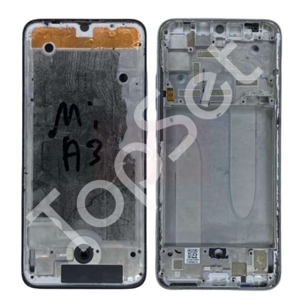Рамка дисплея Xiaomi Mi A3/MiA3 Серебро - ОРИГИНАЛ-СНЯТЫЙ