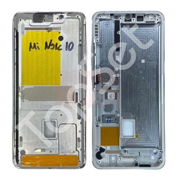 Рамка дисплея Xiaomi Mi Note 10/MiNote 10 Серебро - ОРИГИНАЛ-СНЯТЫЙ