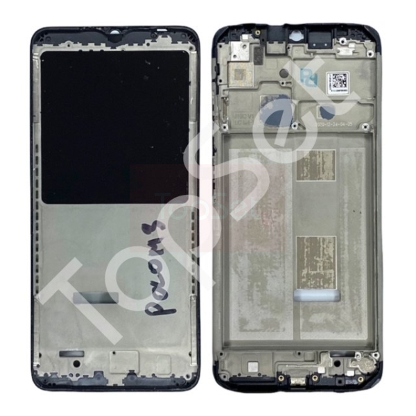 Рамка дисплея Xiaomi Poco M3/PocoM3/Redmi 9T Черная - ОРИГИНАЛ-СНЯТЫЙ (АКЦИЯ) (-50%)