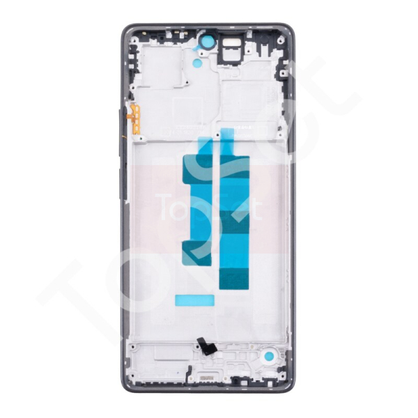 Рамка дисплея Xiaomi Poco M6 Pro 4G (23117RA68G/2312FPCA6G) Черная (возможен дефект ЛКП)