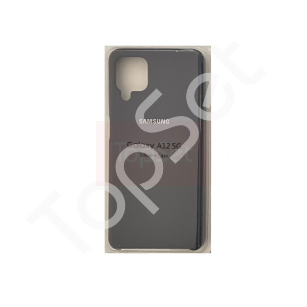 Чехол силиконовый Silicone Case Samsung A12 (цвет 8) Темно синий