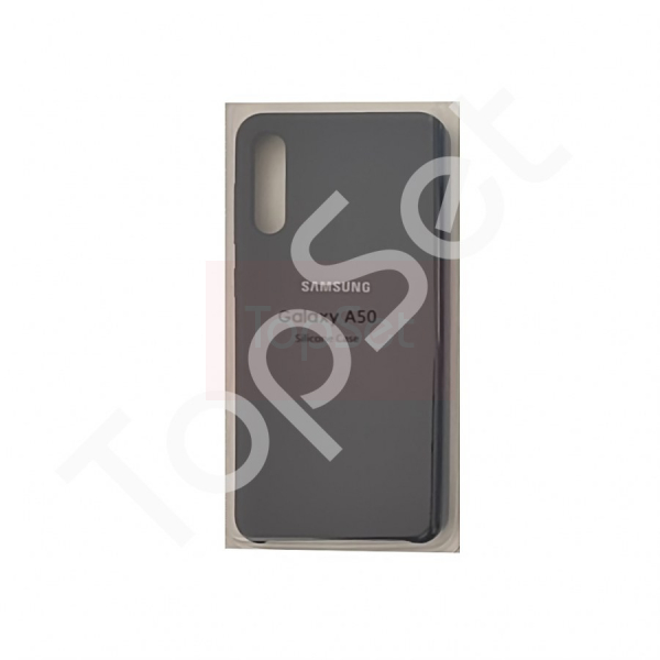 Чехол силиконовый Silicone Case Samsung A50 (A505) (цвет 8) Темно синий