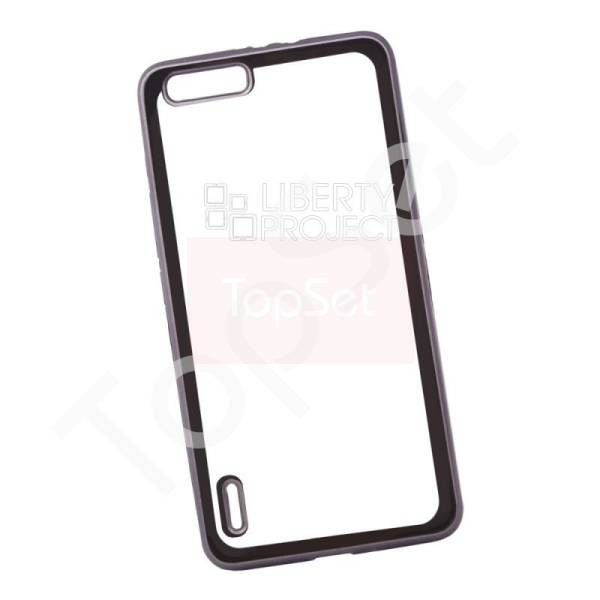Силиконовый чехол "LP" Huawei Honor 6 Plus TPU (прозрачный с черной хром рамкой) европакет Силиконовый чехол "LP" Huawei Honor 6 Plus TPU (прозрачный с черной хром рамкой) европакет