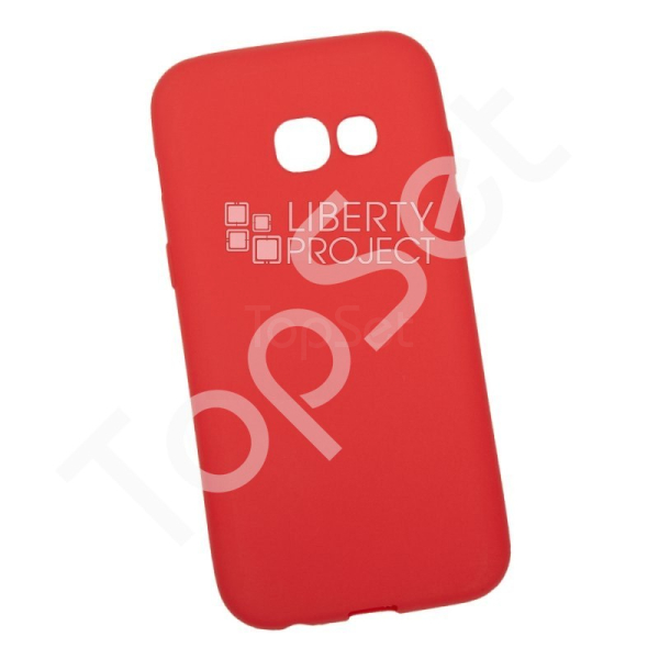 Силиконовый чехол "LP" Samsung Galaxy A3 2017 TPU (красный непрозрачный)