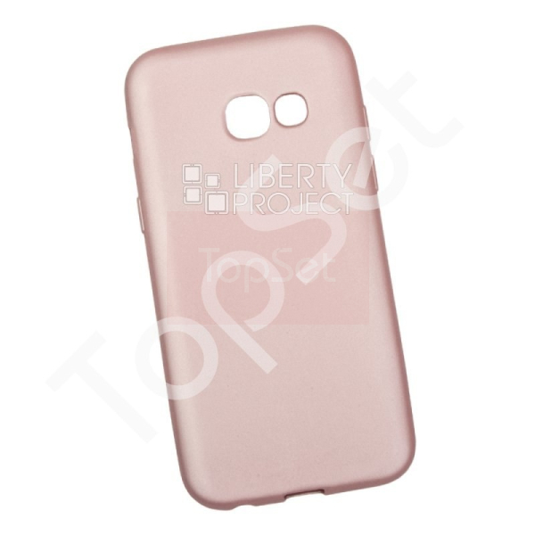 Силиконовый чехол "LP" Samsung Galaxy A3 2017 TPU (розовое золото непрозрачный)