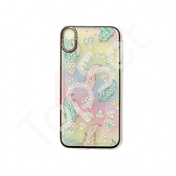 Чехол силиконовый IDEA SKIN iPhone Xr (цвет 10) Алмазы-перья