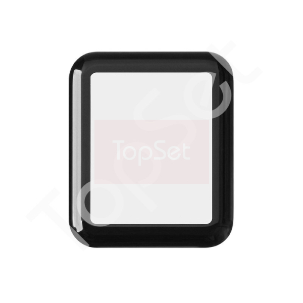 Стекло (переклей) Apple Watch S2/S3 (38 мм) в сборе с OCA пленкой Черный